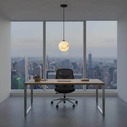 Alabaster Globe | Lampa Wisząca Nowoczesna do Salonu