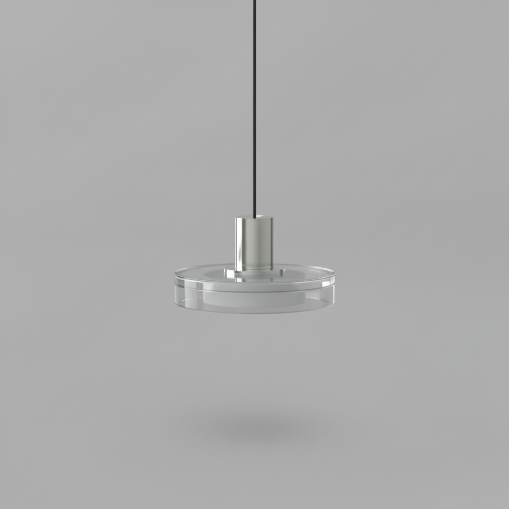 Elva | Lampa Wisząca LED do Salonu Nowoczesna Szklana
