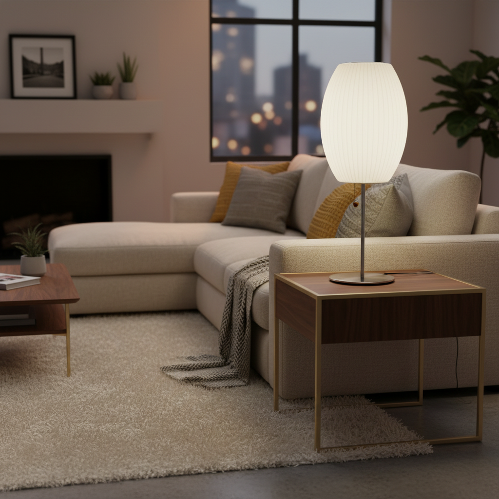 Lampa Stołowa Retro Bubble Glow | Styl Mid-Century