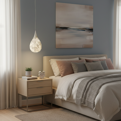 Lampa Wisząca Alabaster Raindrop | Nowoczesny Żyrandol