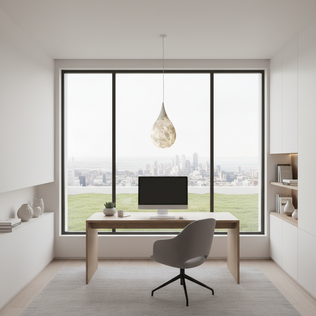 Lampa Wisząca Alabaster Raindrop | Nowoczesny Żyrandol