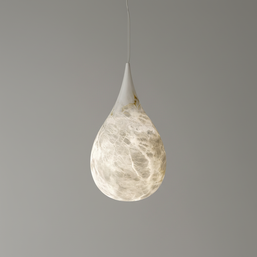 Lampa Wisząca Alabaster Raindrop | Nowoczesny Żyrandol
