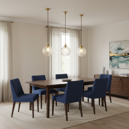 Lampa Wisząca Elwyn | Szklana Kula z Piórami do Salonu
